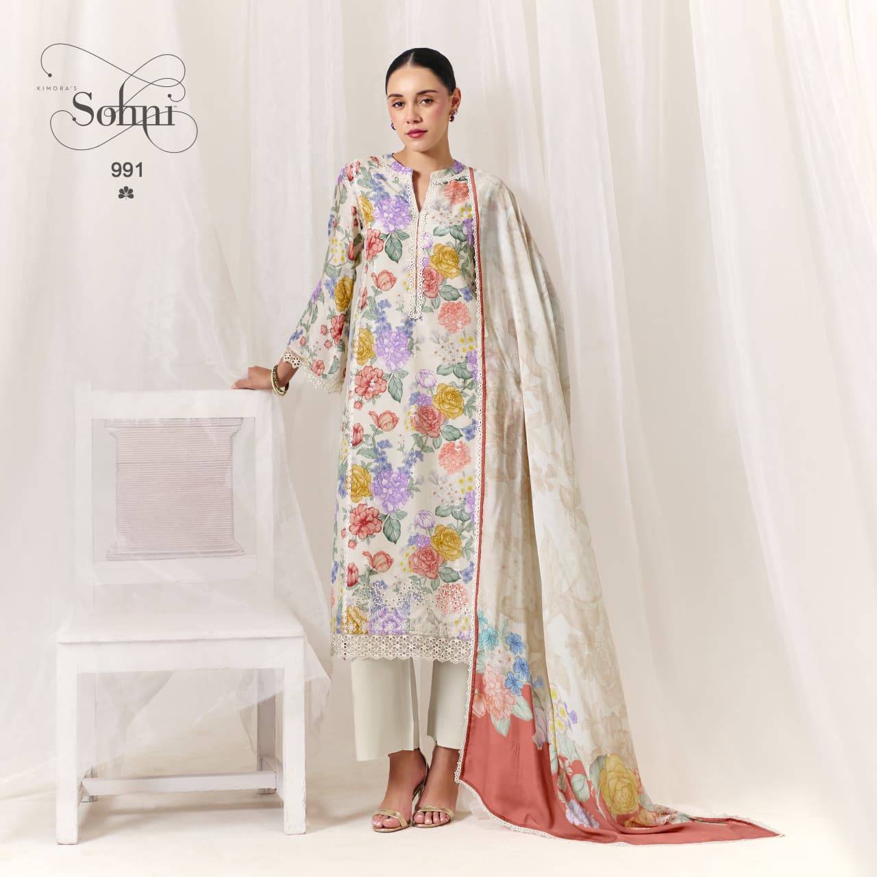 Rosa By Kimora suit 991 To 994 Series Stylish Beautiful Colourful Muslin Dresses At Wholesale Price
